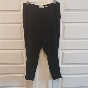 Lafayette 148 Clinton Dress Trouser Pants Cuffed Black Size 16W